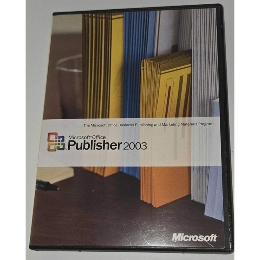 Microsoft Office Publisher 2003 Business Publishing Software CD-ROM Case